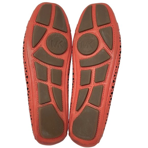 Michael Kors Fulton Moc Sienna Orange Laser Cut Leather Size 7.5‎ M - Picture 10 of 12
